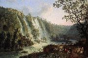 Jakob Philipp Hackert Villa of Maecenas and Waterfalls in Tivoli oil on canvas